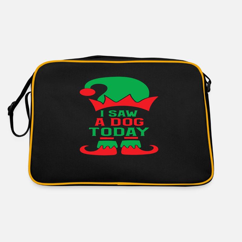 I saw a Dog today Retro Tasche