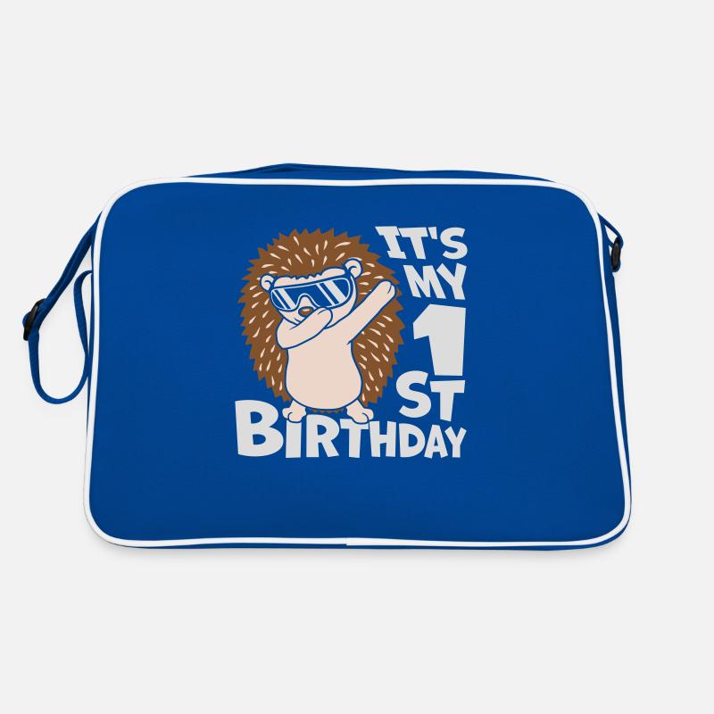 dabbing hedgehog 1st birthday Retro Bag