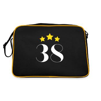 38e anniversaire étoilé - Sac Retro - noir/or - Dos