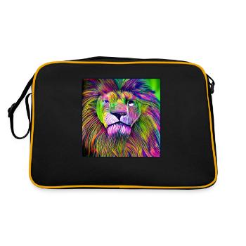 MULTI-COLOUR LION - Retro Bag - black/gold - Back