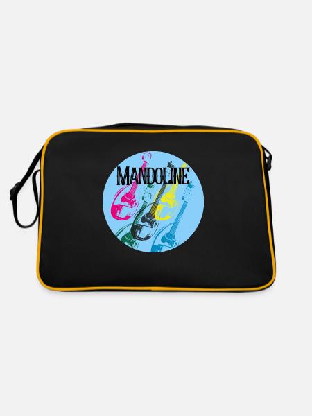 Mandoline fünf Farben Collage - Retro Tasche - Schwarz/Gold