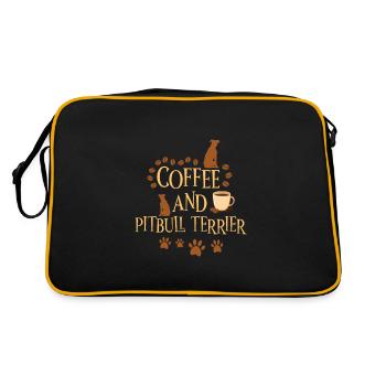 Café et Pitbull Terrier - Sac Retro - noir/or - Dos