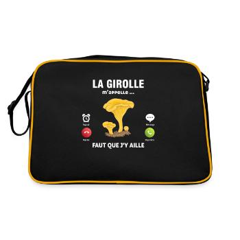 la girolle m'appelle faut que j'y aille Champignon - Sac Retro - noir/or - Dos