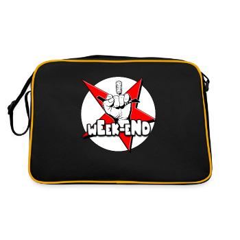 weekend red star bad boy - Retro Bag - black/gold - Back