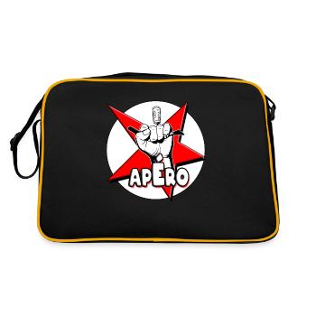Apero bad boy red star - Retro Bag - black/gold - Back