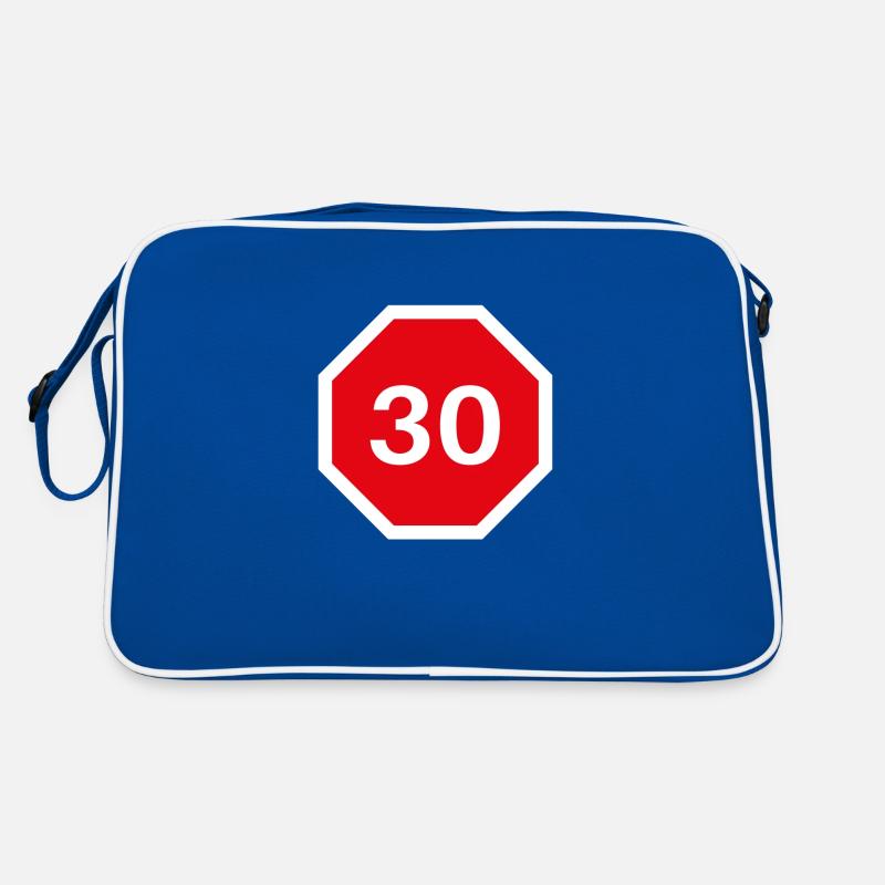 Conception du 30e anniversaire avec panneau d’arrêt Sac Retro