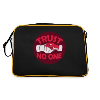 trust no one quote - Retro Bag - black/gold - Back