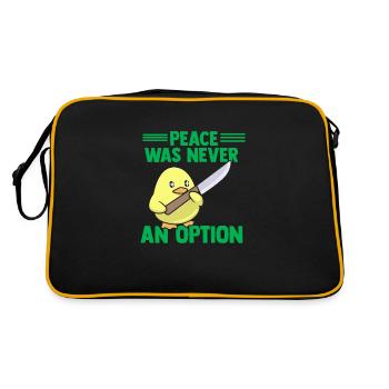 Peace Was Never An Option Goose Game - Sac Retro - noir/or - Dos