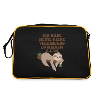 Ich habe heute keine Verbindung zu meinem Elan - Retro Tasche - Schwarz/Gold - Hinten