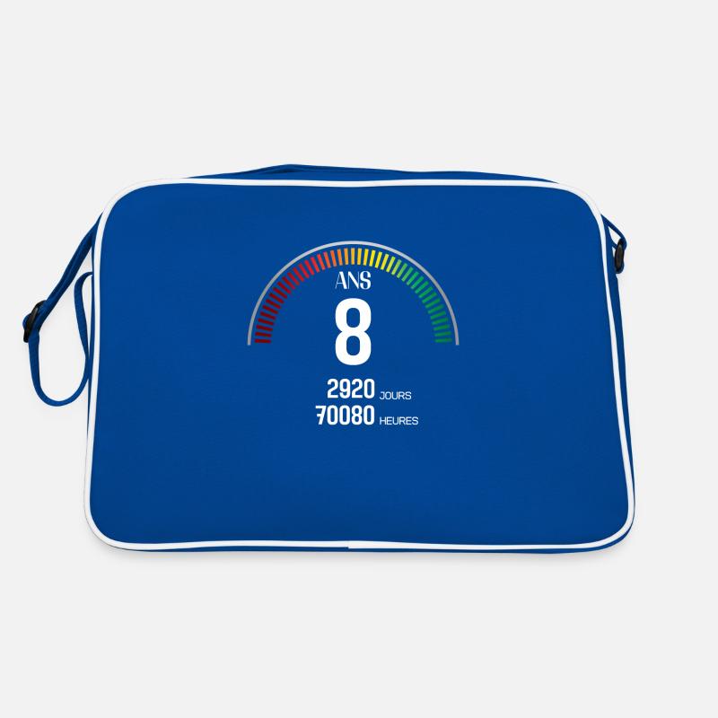 Anniversaire 8 ans Compteur Sac Retro