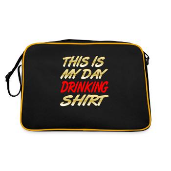 Bier - Retro Tasche - Schwarz/Gold - Hinten