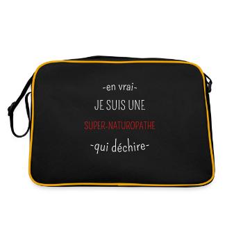 Super Naturopathe Qui Déchire - Sac Retro - noir/or - Dos