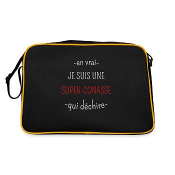 Conasse Qui Déchire - Sac Retro - noir/or - Dos