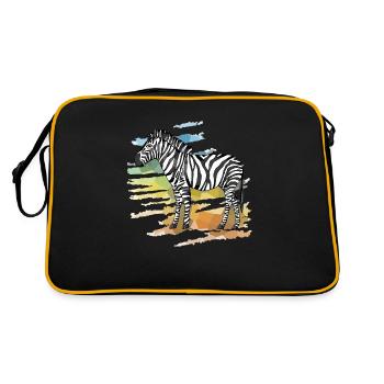 Zèbre - Sac Retro - noir/or - Dos