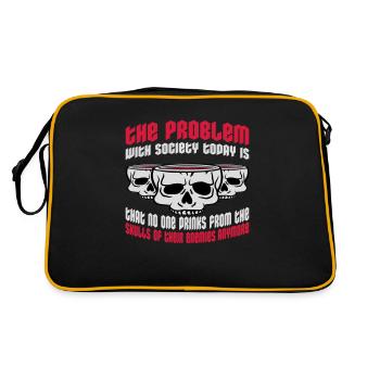drinks from enemies skulls - Retro Bag - black/gold - Back