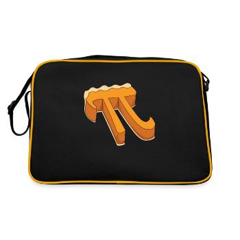 Pumpkin Cake - Pie, Pi, Halloween - Retro Bag - black/gold - Back