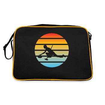 Curling Stone Curler Curling Stone Gift Curl - Sac Retro - noir/or - Dos