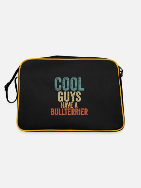 Cool Guys have a bullterrier - Retro Bag - black/gold - Back