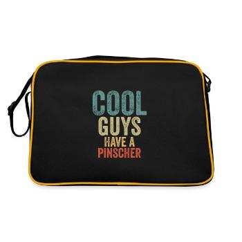 Cool Guys have a pinscher - Retro Bag - black/gold - Back