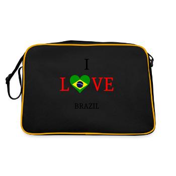 J'aime le Brésil. J'aime le Brésil - Sac Retro - noir/or - Dos