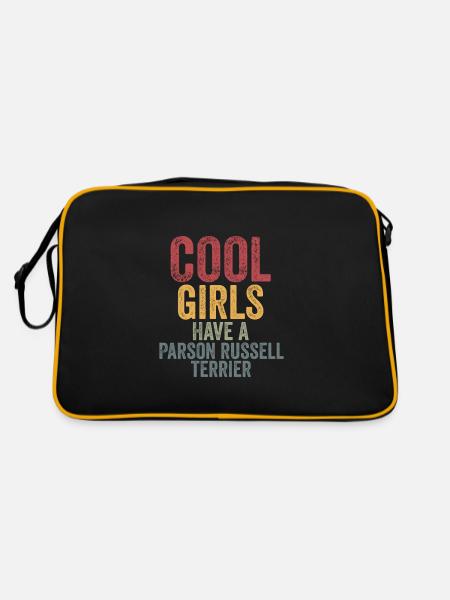 Cool girls have a parson russell terrier - Retro Bag - black/gold - Back