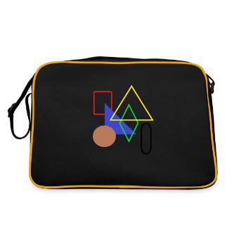 Formes de base Géométrie Formes géométriques Motifs - Sac Retro - noir/or - Dos