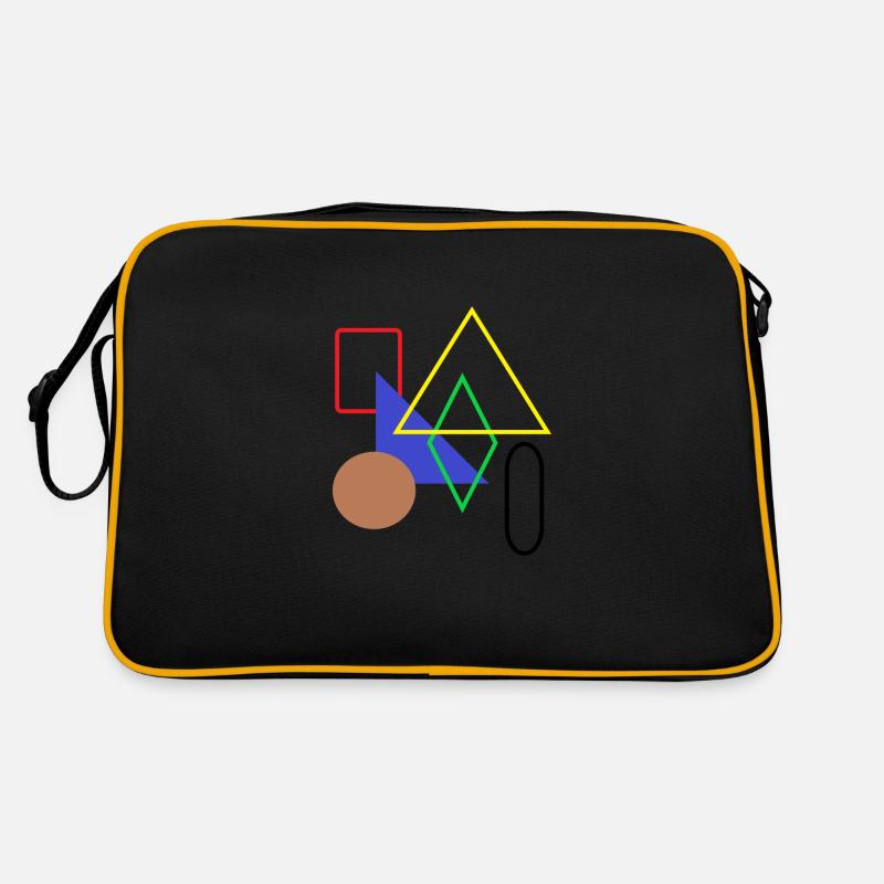 Basic Shapes Geometry Geometric Shapes Patterns Retro Bag