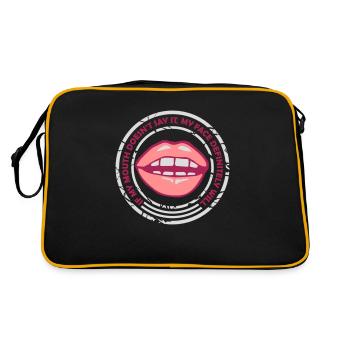 my face definitely will - Retro Tasche - Schwarz/Gold - Hinten