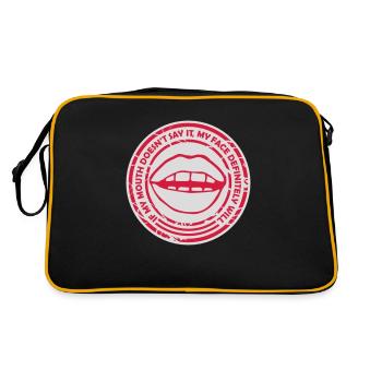 my face definitely will - Retro Tasche - Schwarz/Gold - Hinten