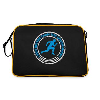 run better than government - Retro Bag - black/gold - Back