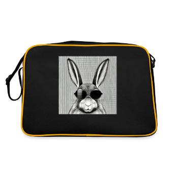 Rabbit Pet Pet Cool Sunglasses Design - Retro Bag - black/gold - Back