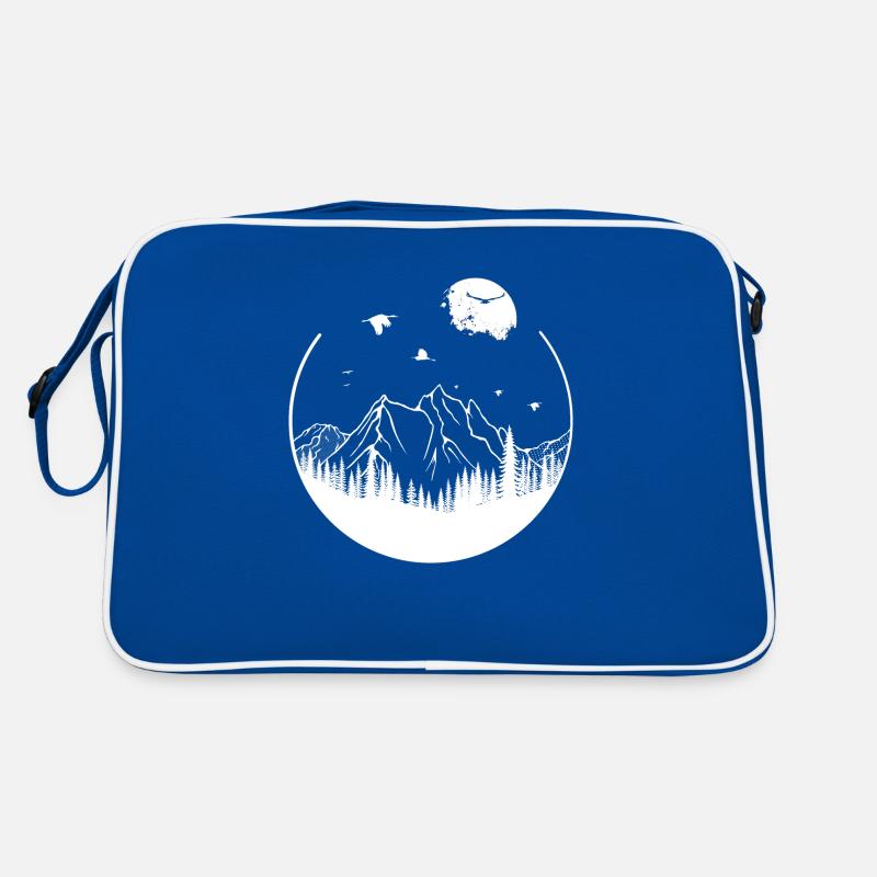 Geometric shape tree mountains Retro Bag