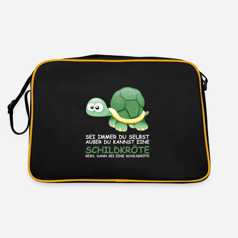 Sei immer eine Schildkröte Retro Tasche