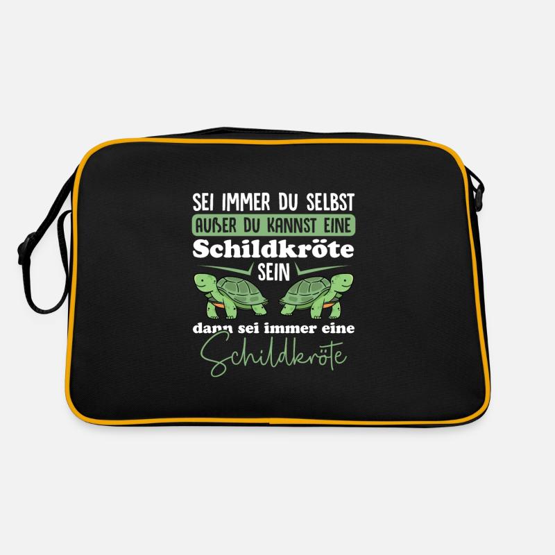 Sei immer eine Schildkröte Retro Tasche