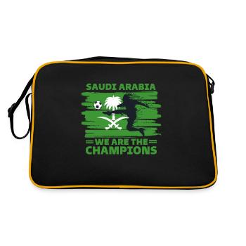 Arabie saoudite Football 2022 supporter Saoudien - Sac Retro - noir/or - Dos