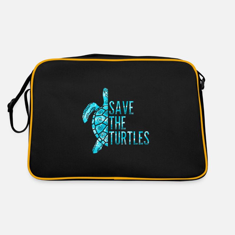 Save the turtles water turtle Retro Tasche