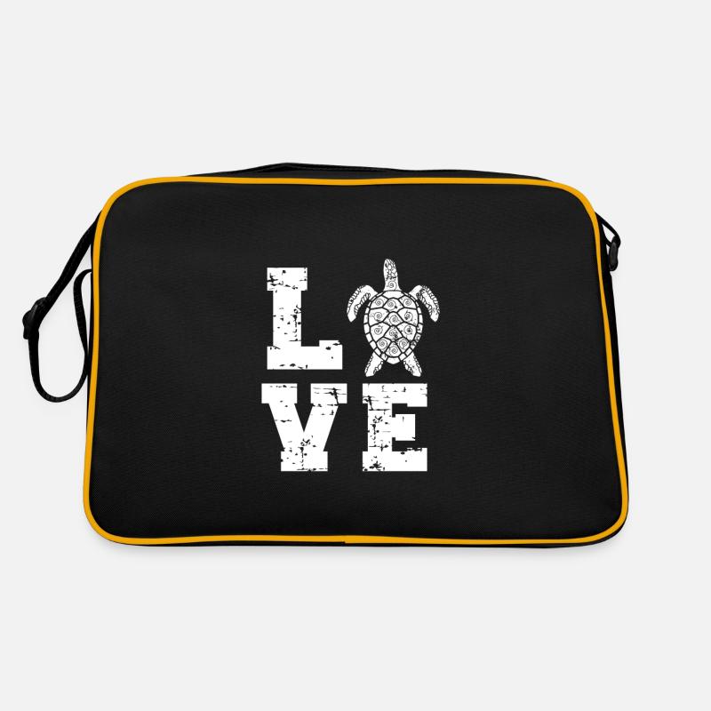 Love Turtle Retro Tasche