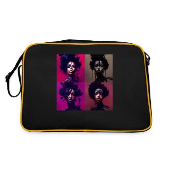 African beauty collage MOTIVE - Retro Bag - black/gold - Back