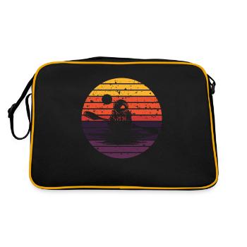 Astronaute de canoë cool au look rétro - Sac Retro - noir/or - Dos