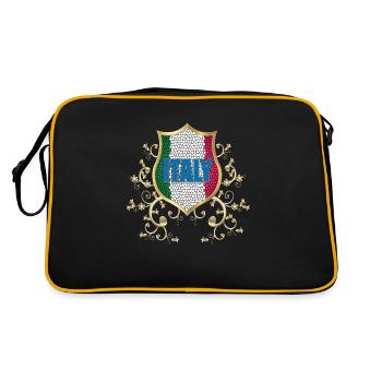 italy italian rome europe italia italija milan - Retro Bag - black/gold - Back