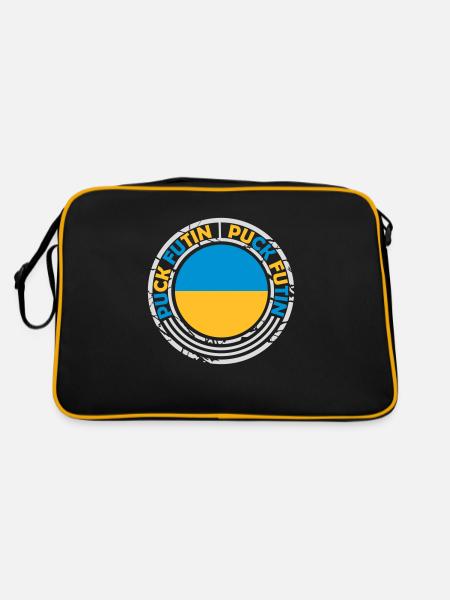 puck futin logo design - Retro Bag - black/gold - Back