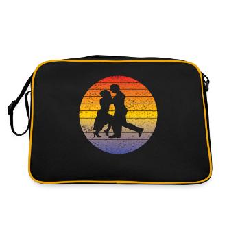 Dancing Sports Dancesport Hobby Dancer Gift - Retro Bag - black/gold - Back