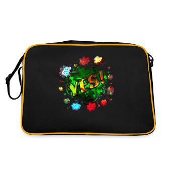 oui chante drôle pas de fille féminisme appliquer toujours - Sac Retro - noir/or - Dos