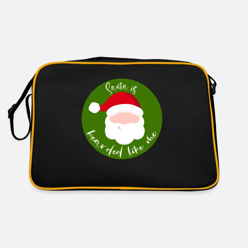Der Weihnachtsmann ist bärtig wie ich Retro Tasche