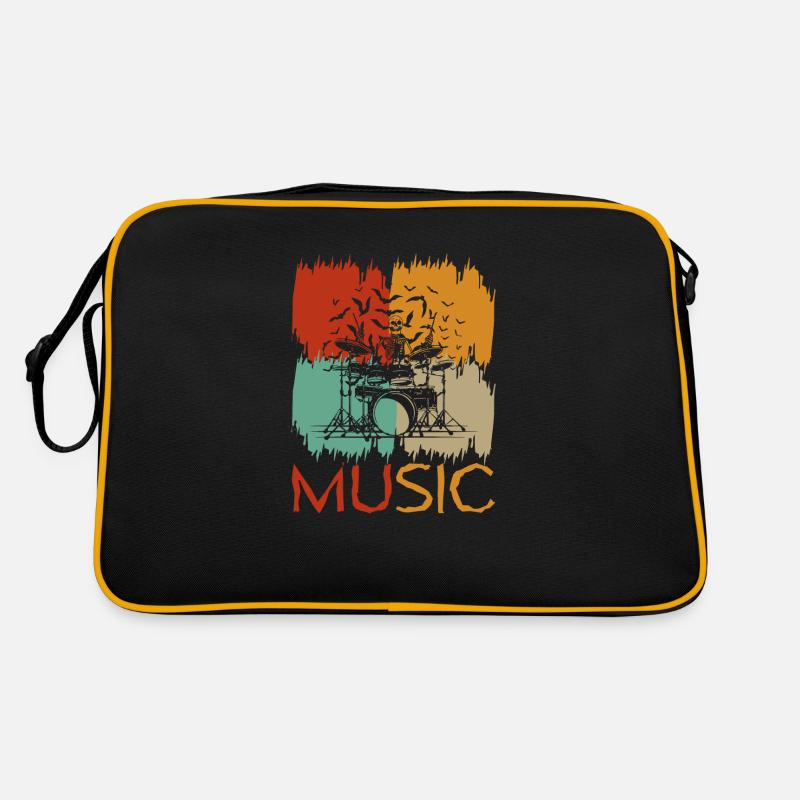 Drums Drummer Drums Drummers Retro Bag