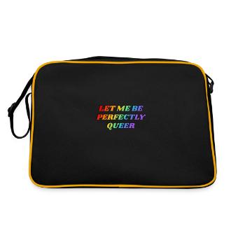 Let Me Be Perfect Queer - Regenbogen - Retro Tasche - Schwarz/Gold - Hinten