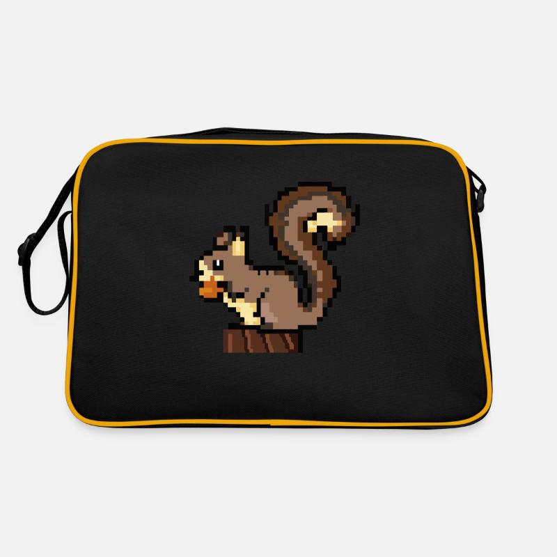 Squirrel Pixel Art Gift Idea Retro Bag