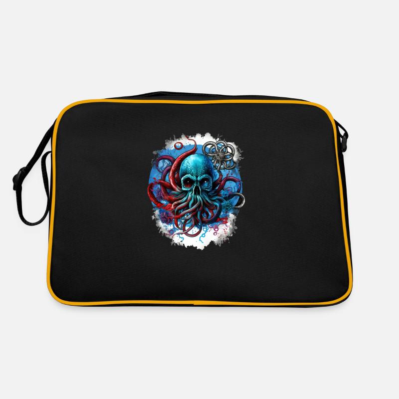Pirate octopus - Retro Bag - black/gold