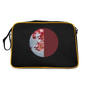 T-shirt fleurs fleurs cerisier fleurs cadeau femme - Sac Retro - noir/or - Dos