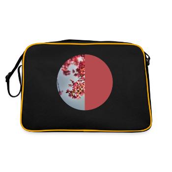 T-shirt fleurs fleurs cerisier fleurs cadeau femme - Sac Retro - noir/or - Dos